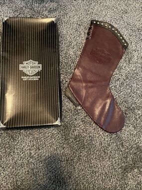 Harley-Davidson Brown  Leather Studded Stocking